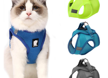 Pawtrox AirFlex – Atmungsaktives Katzengeschirr mit Leine für Spaziergänge