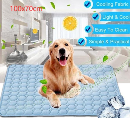 ChillPaws™ – Eisseidene Kühlmatte für Hunde & Katzen