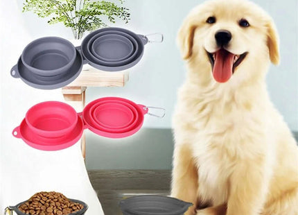 PetDuo Praktische Faltbare Futter- und Wasserschüssel für Hunde